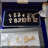 S08. Vintage .800 silver table numbers.